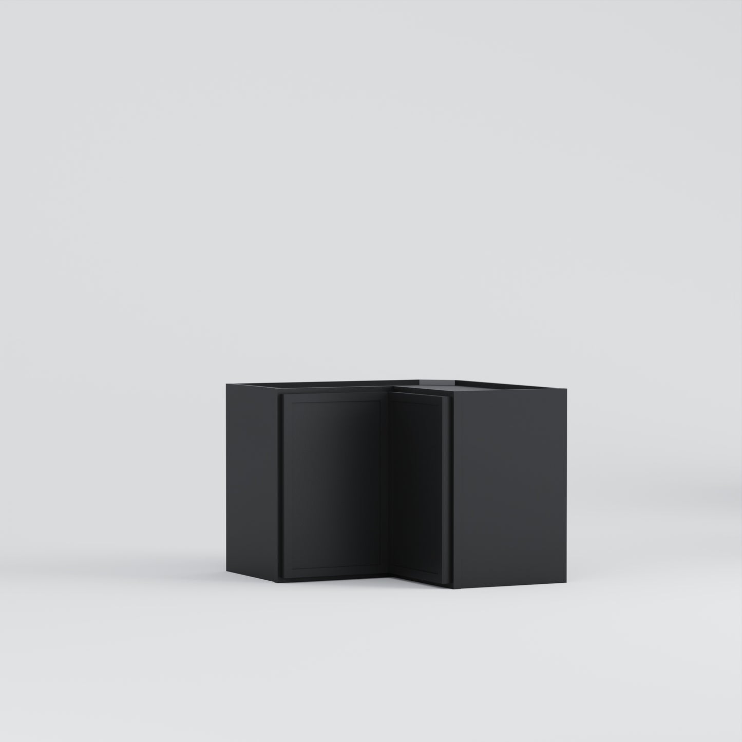 Slim Frame Shaker Easy Reach Corner Wall Cabinet black