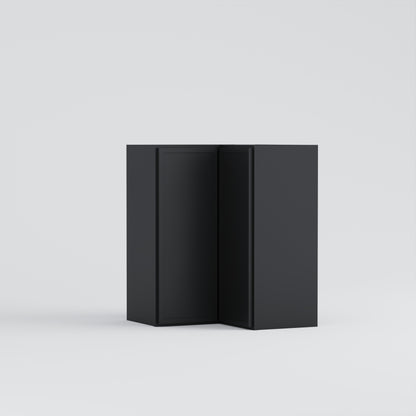 Slim Frame Shaker Easy Reach Corner Wall Cabinet black 30