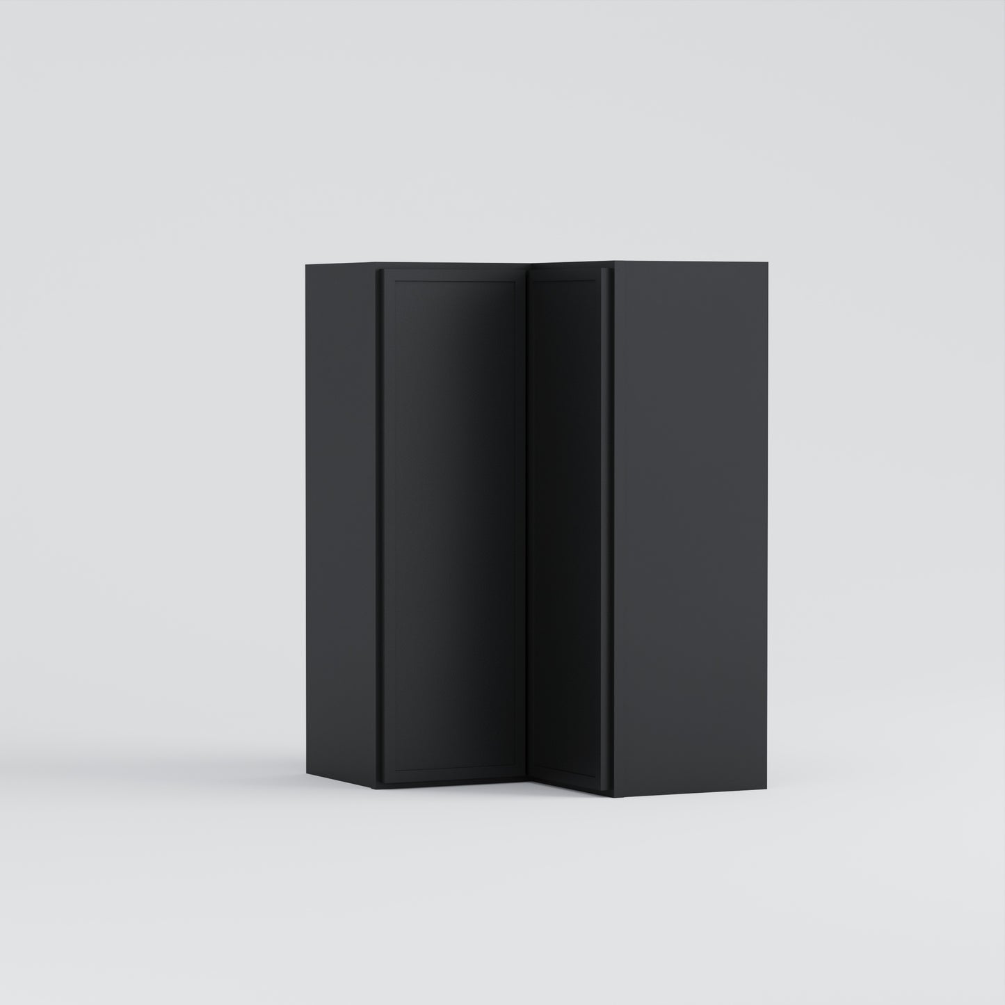 Slim Frame Shaker Easy Reach Corner Wall Cabinet black