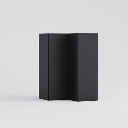 Slim Frame Shaker Easy Reach Corner Wall Cabinet black