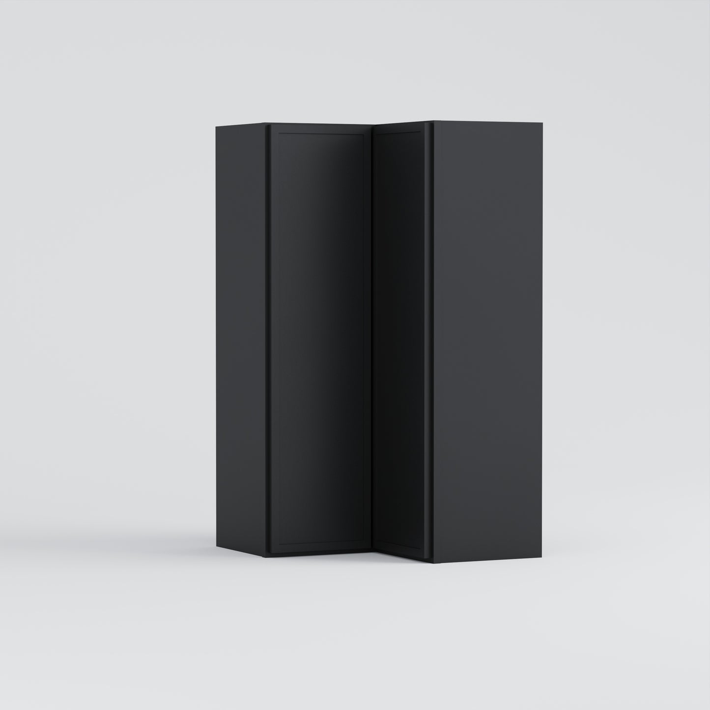 Slim Frame Shaker Easy Reach Corner Wall Cabinet black