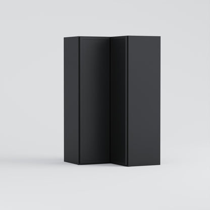 Slim Frame Shaker Easy Reach Corner Wall Cabinet black