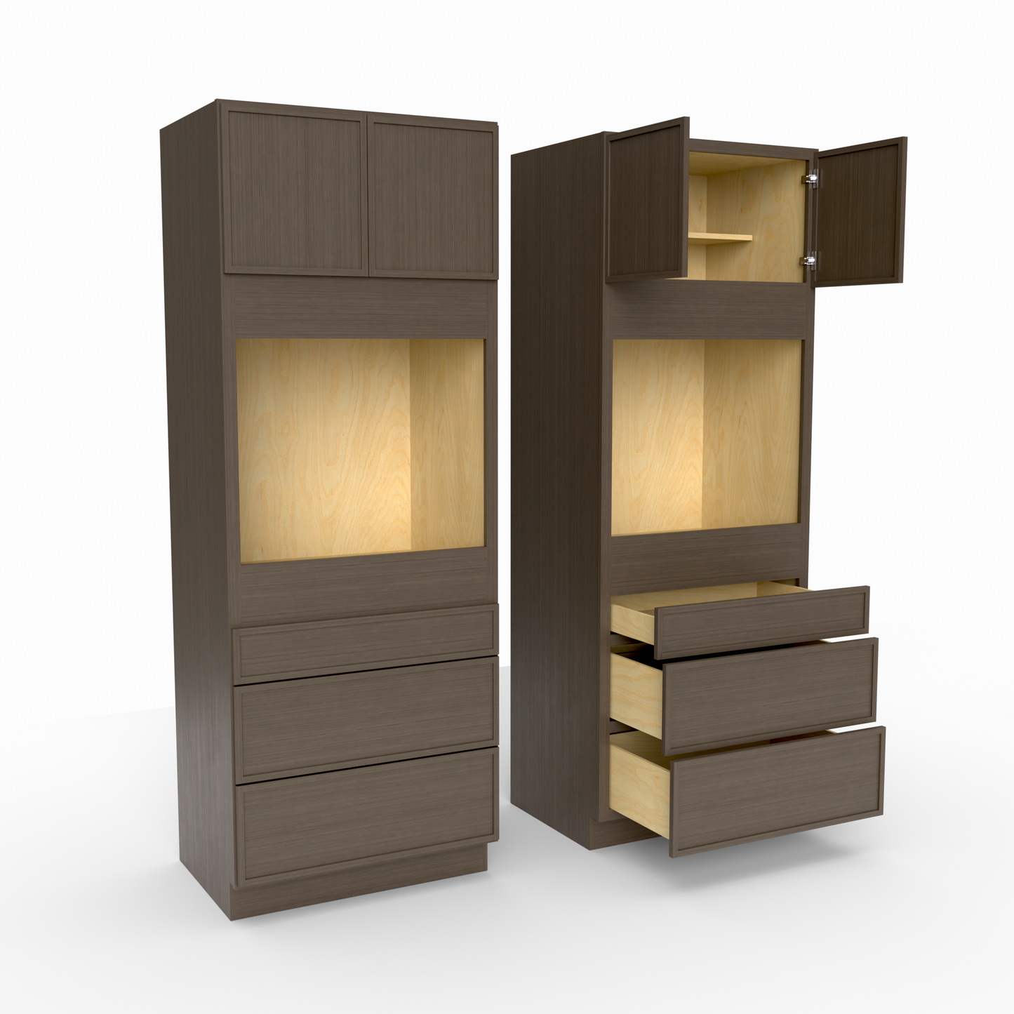 oven cabinet toasted oak