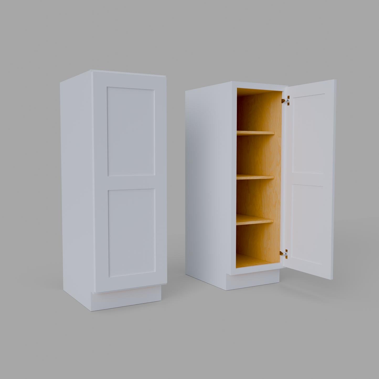 U1853.2524 Shaker tall pantry cabinet white