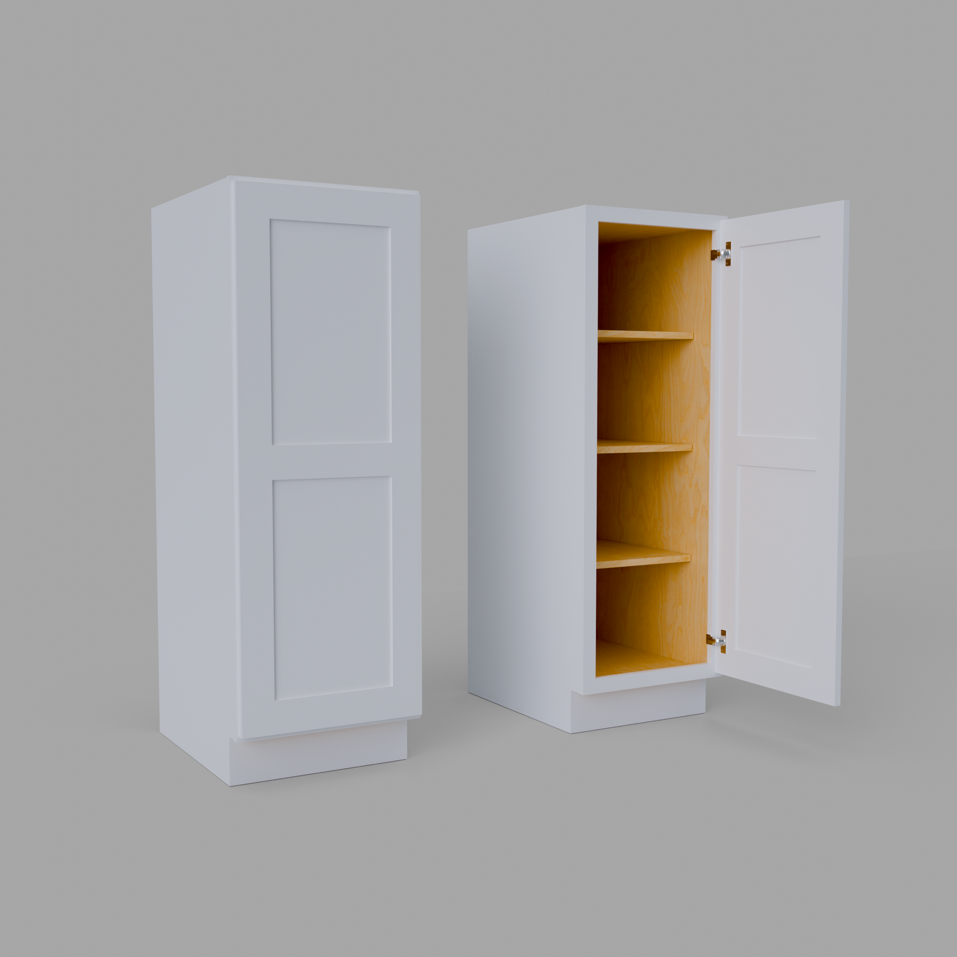 U1853.2524 Shaker tall pantry cabinet white