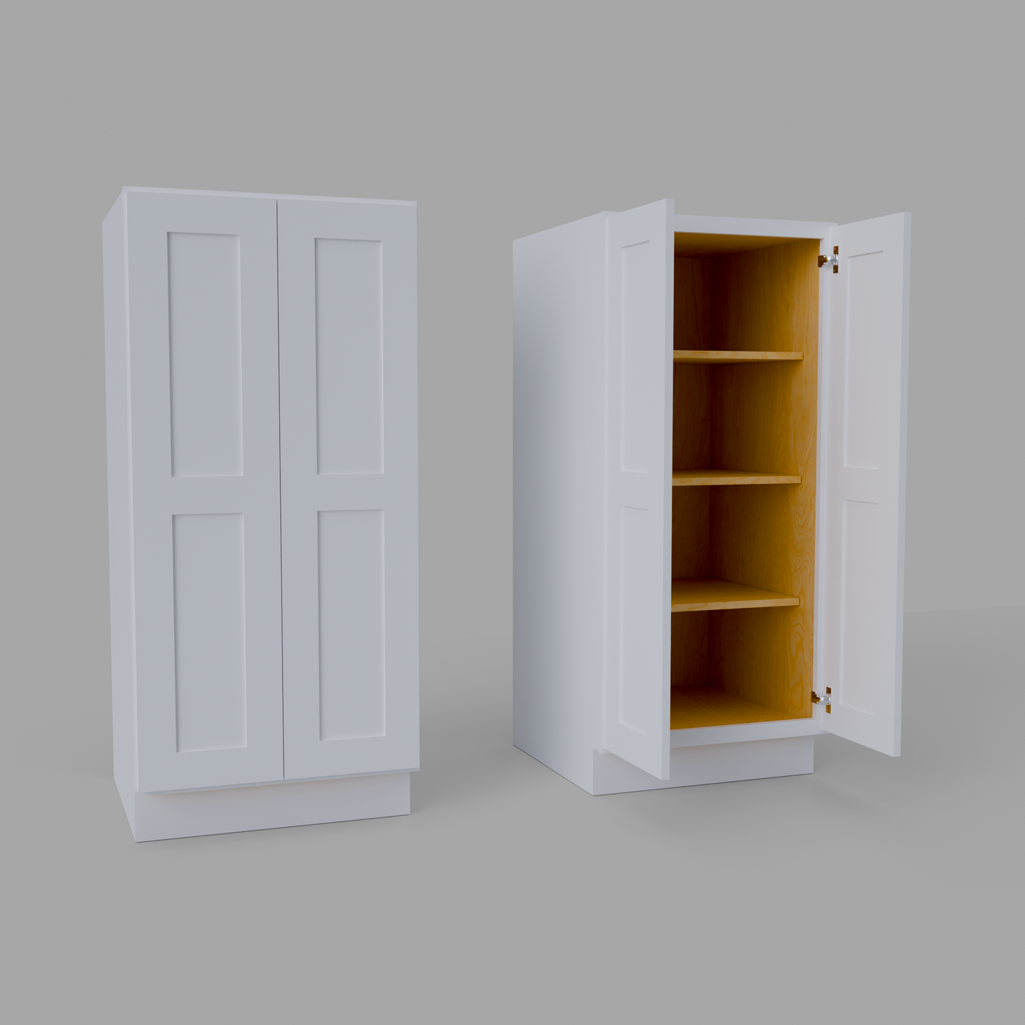 U2453 Shaker tall pantry cabinet white