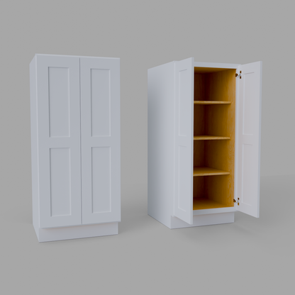 U2453 Shaker tall pantry cabinet white