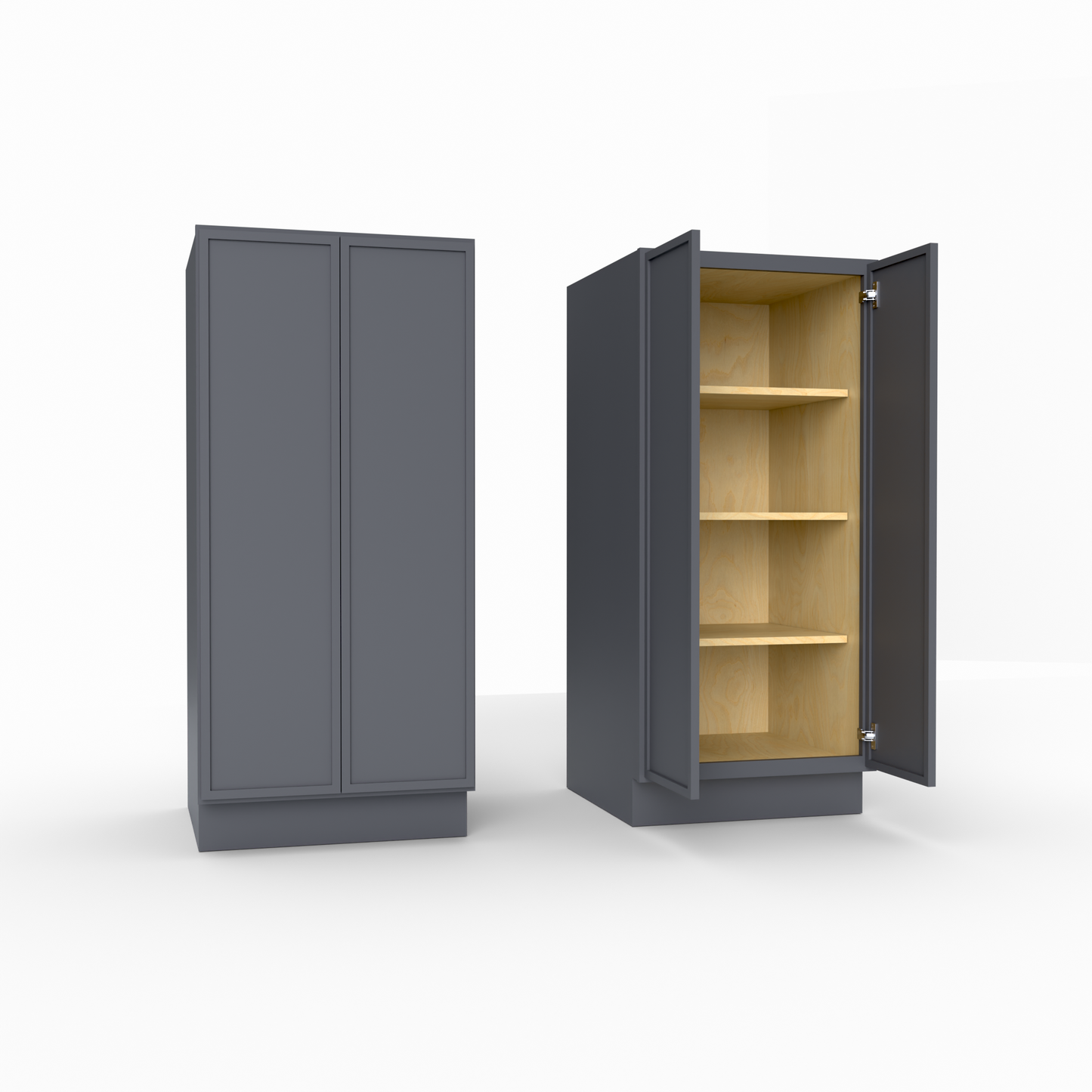 Slim Frame Shaker Half Tall Pantry Utility Cabinet 53.25" H x 24" D