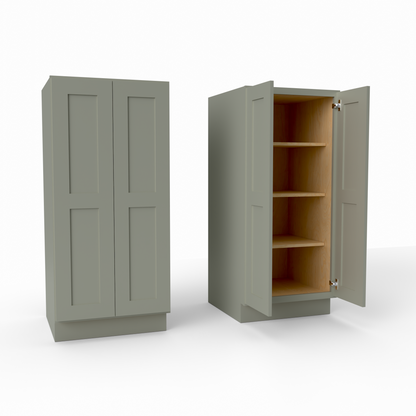 U2453 shaker pantry tall cabinet sage green