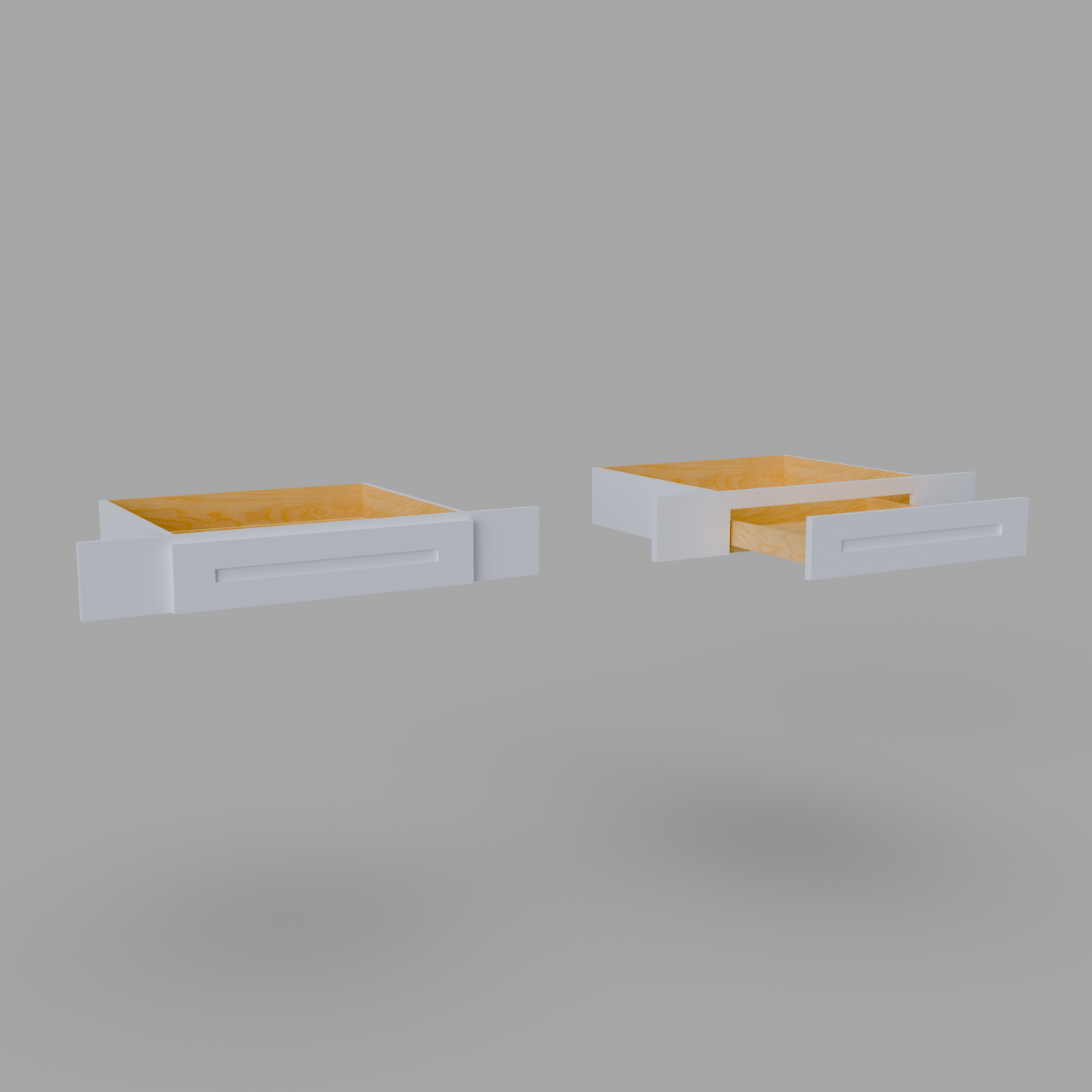 vanity knee drawer white