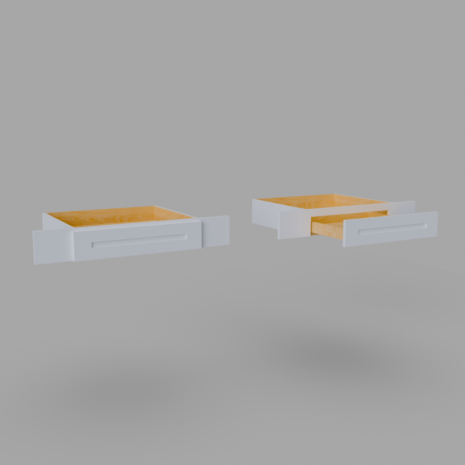 vanity knee drawer white
