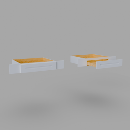 vanity knee drawer white