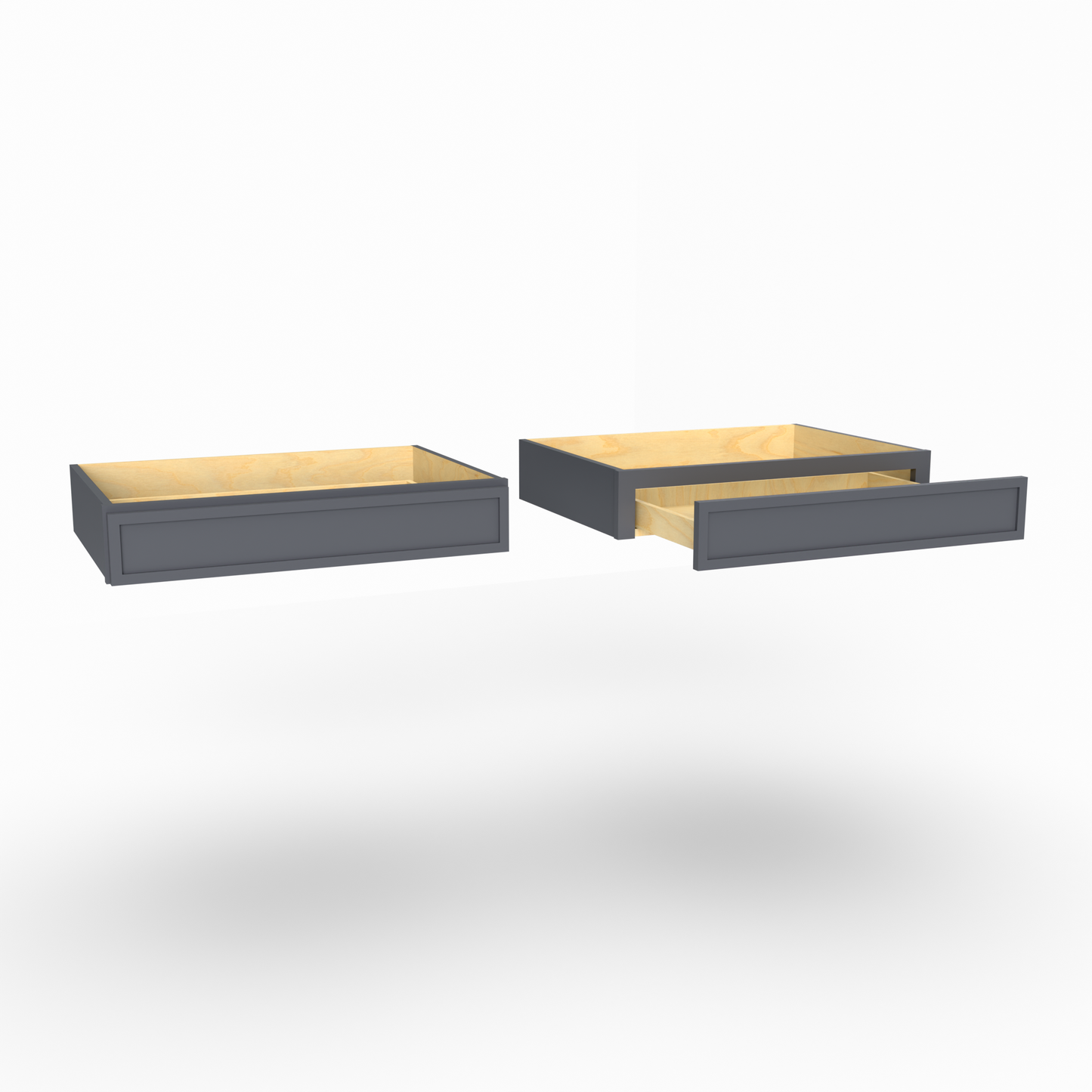 Slim Frame Shaker Vanity Knee Drawer 21" D