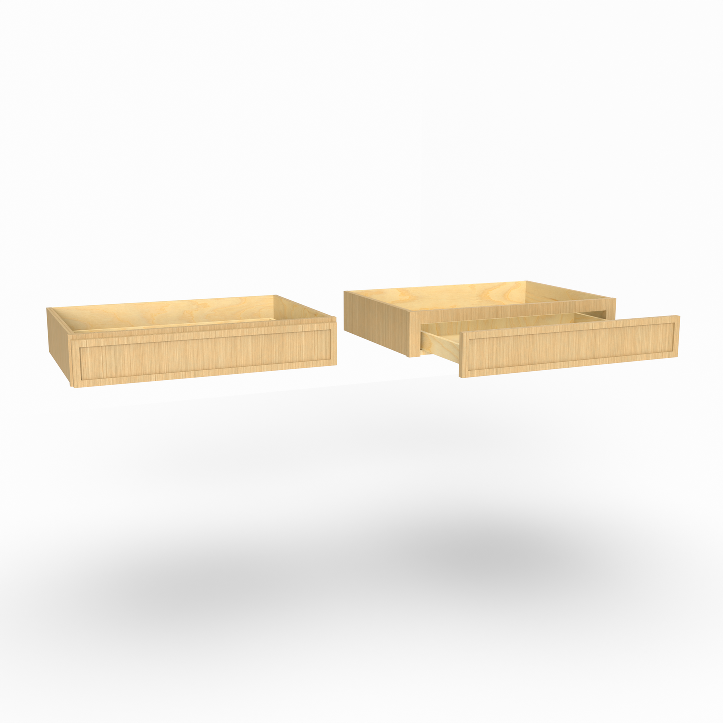 Slim Frame Shaker Vanity Knee Drawer 21" D