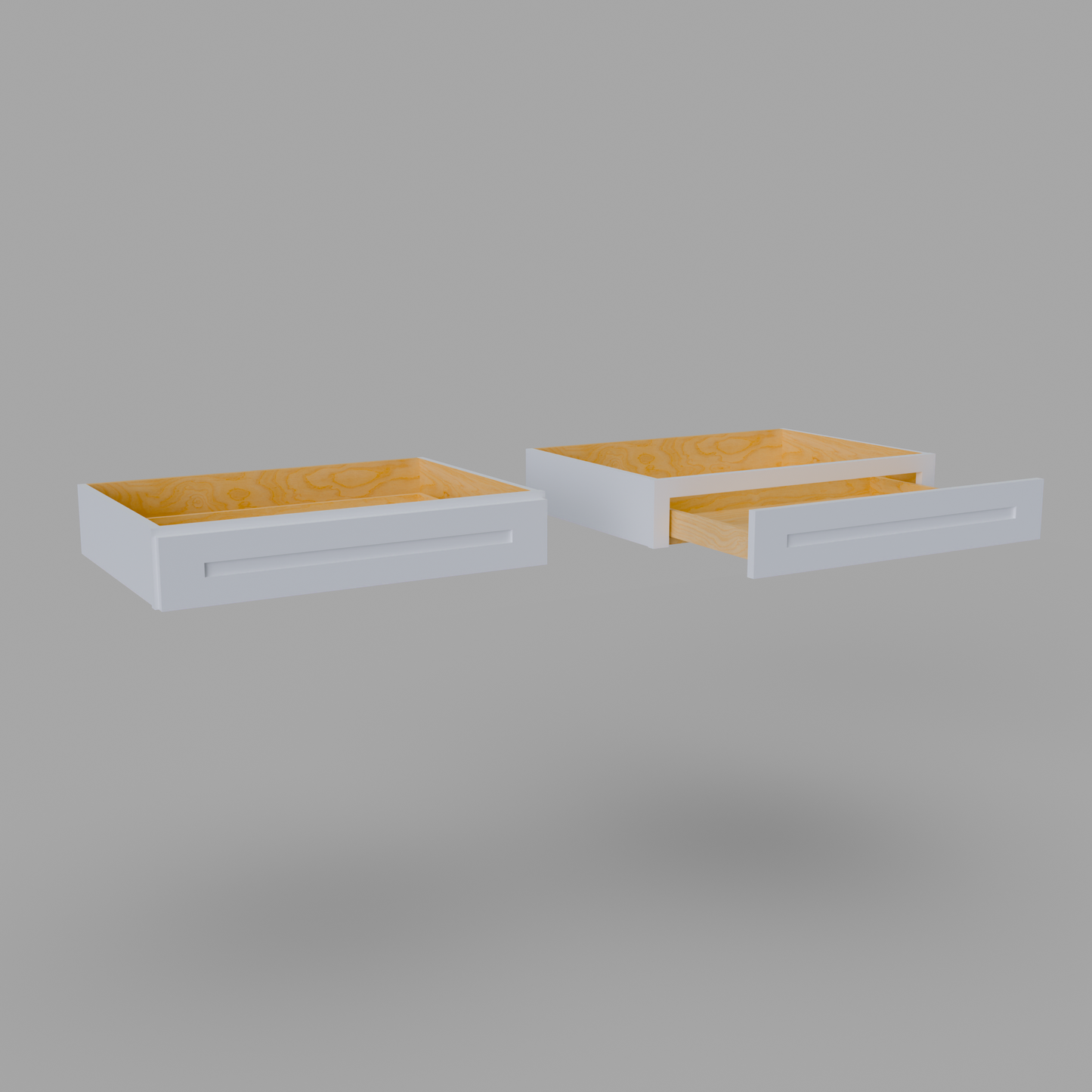 vanity knee drawer white