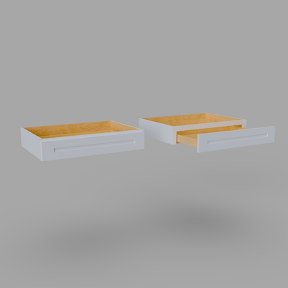 vanity knee drawer white