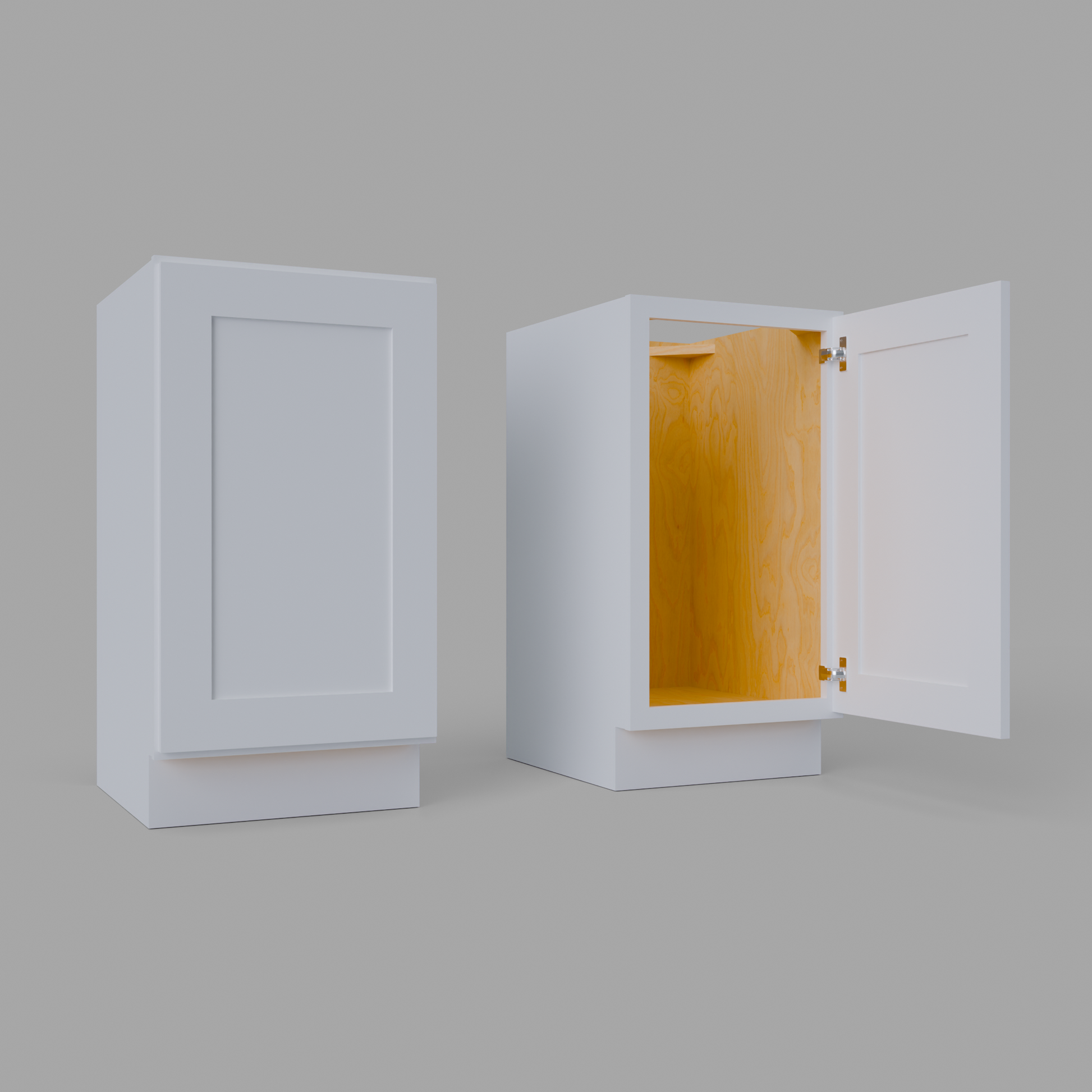 VS18FH shaker full height vanity cabinet white