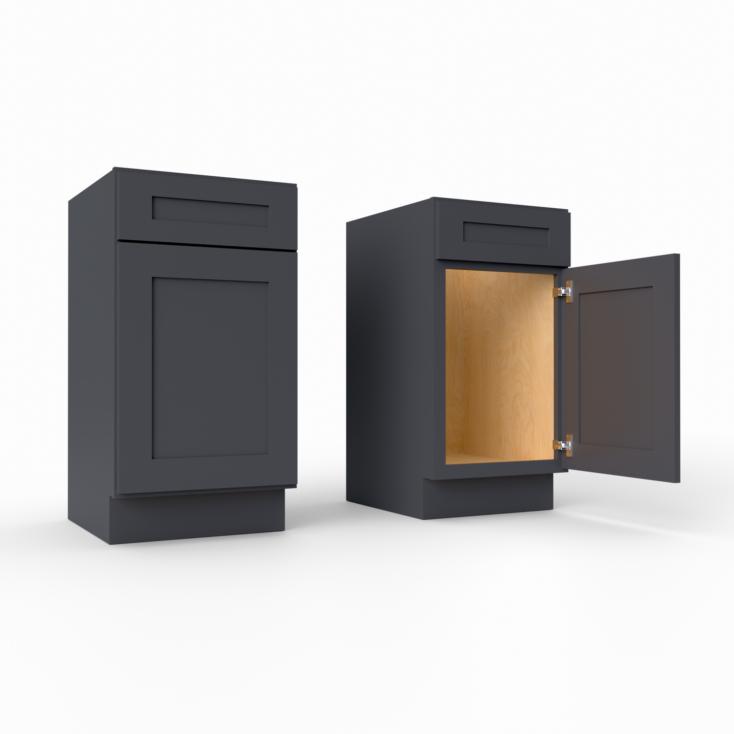 vs18 shaker vanity base cabinet black