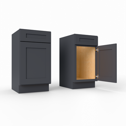 vs18 shaker vanity base cabinet black