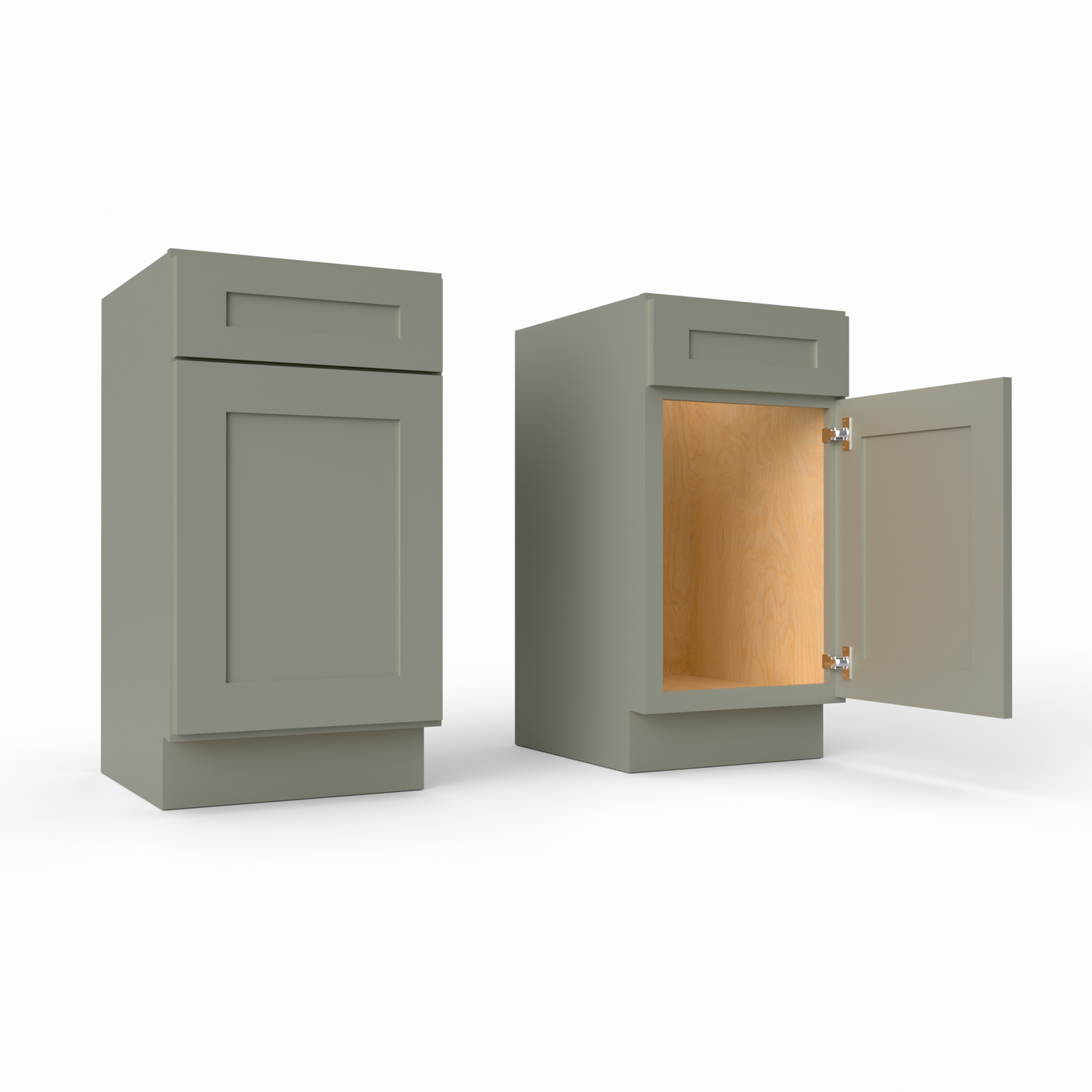 VS18 shaker vanity base cabinet sage green
