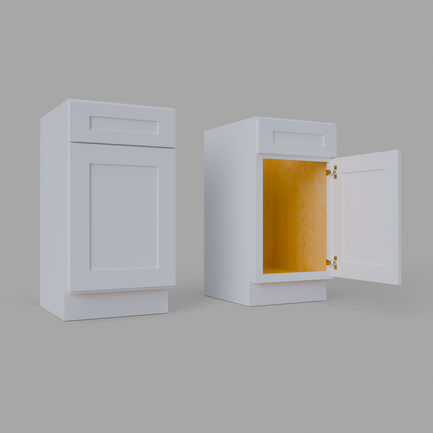 VS18 shaker vanity cabinet white