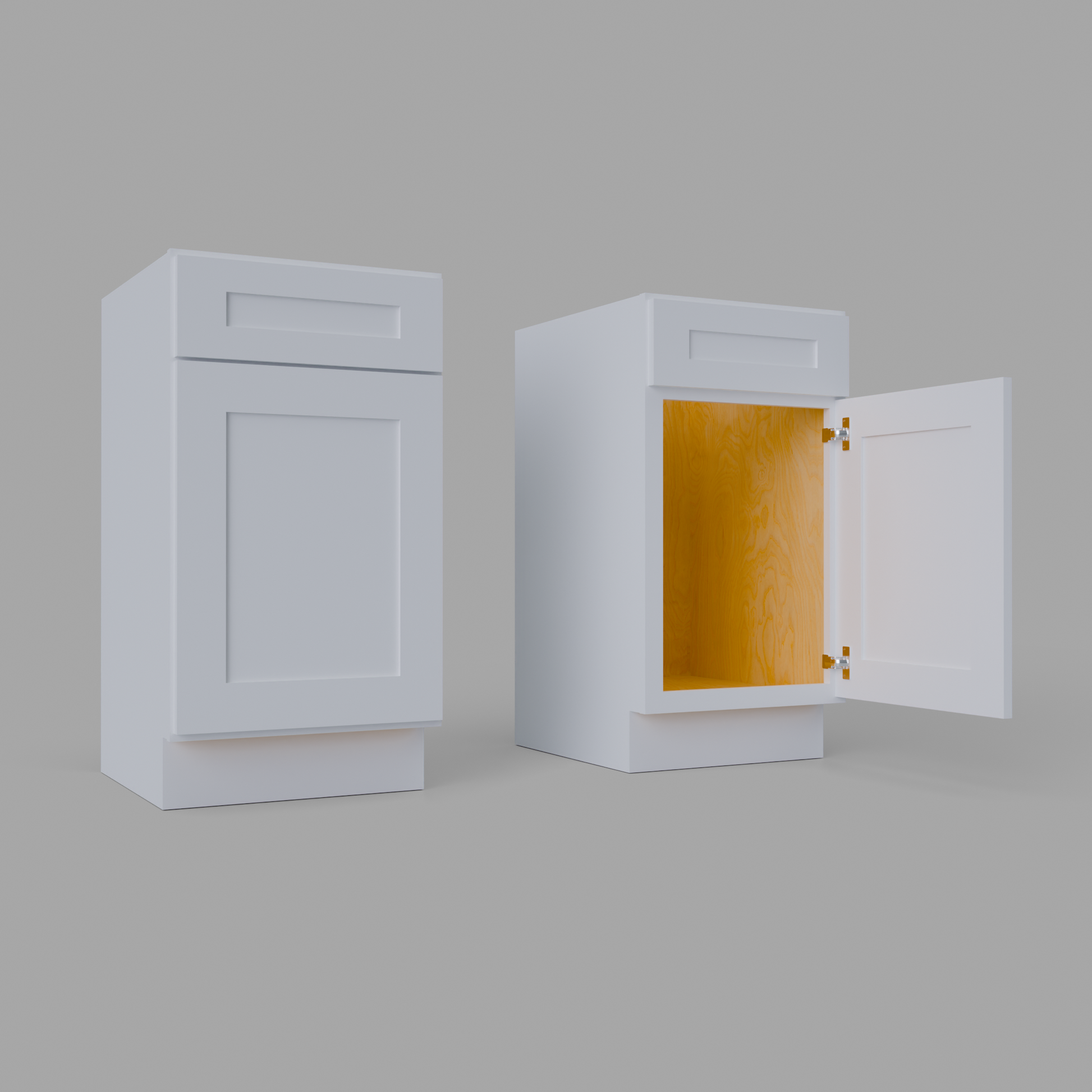 VS18 shaker vanity cabinet white