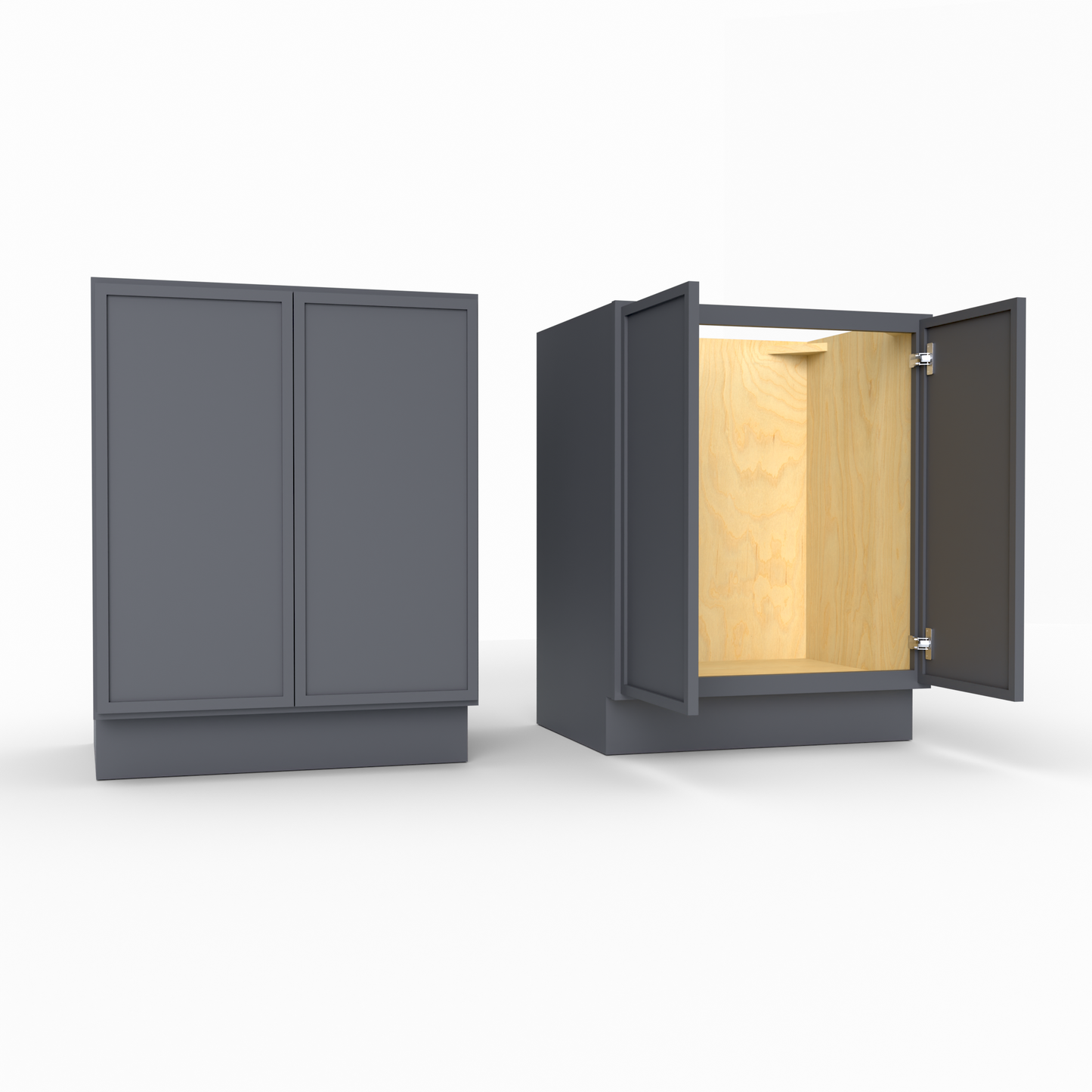 Slim Frame Shaker Vanity Sink Base Cabinet 34.5" H x 21" D