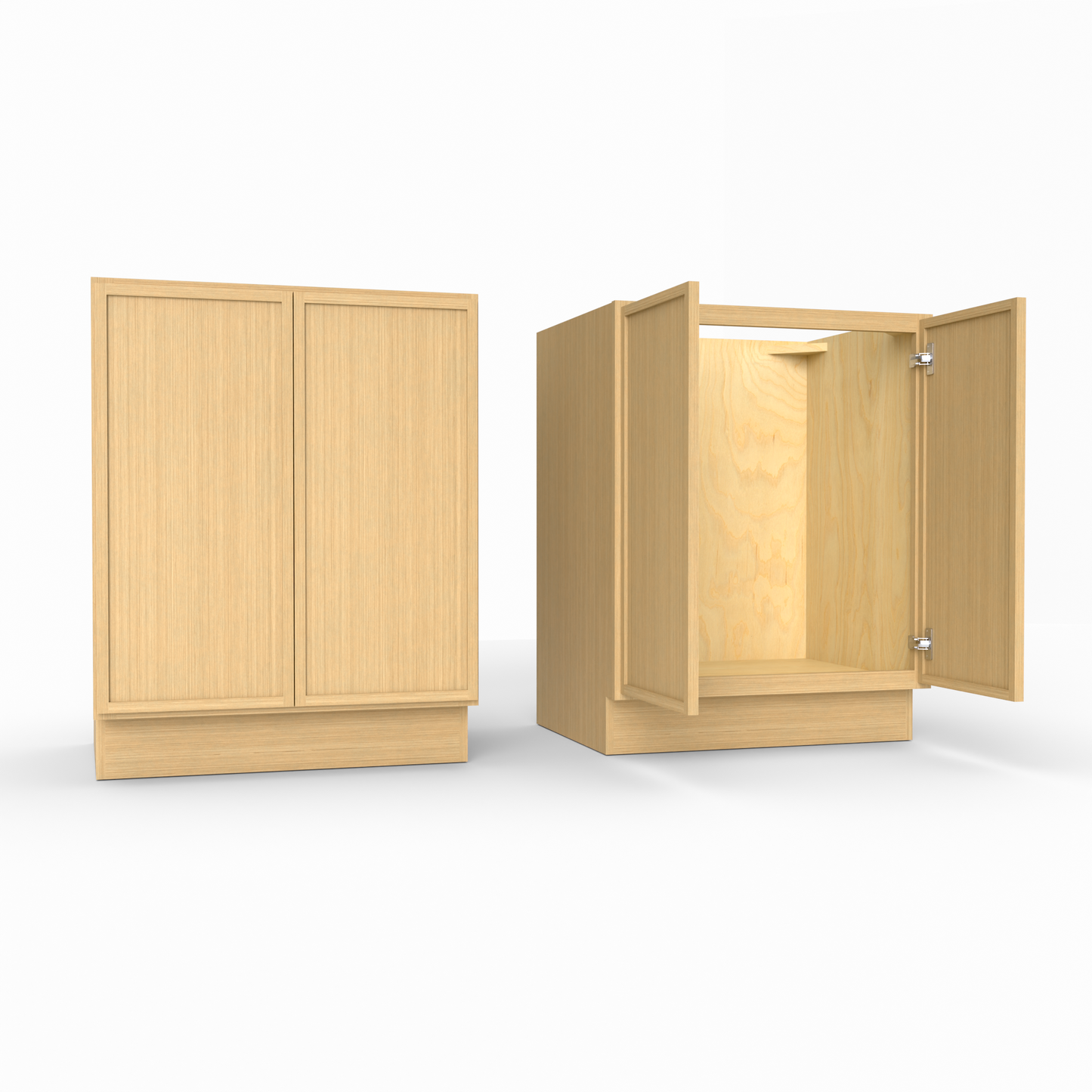 Slim Frame Shaker Vanity Sink Base Cabinet with Full Height Doors 34.5" H x 21" D