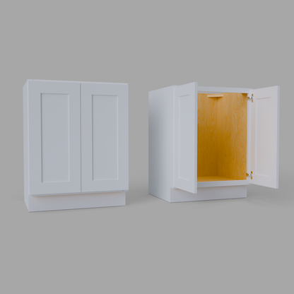 VS27FH shaker full height vanity cabinet white