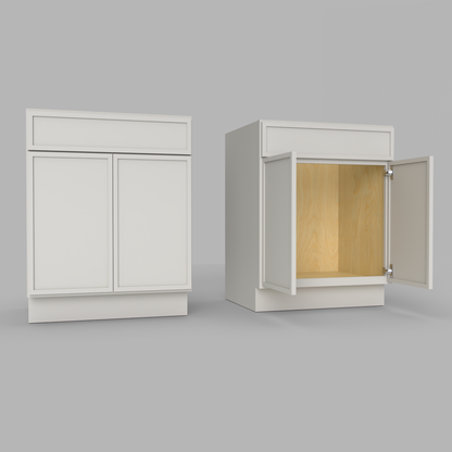 Slim Frame Shaker Vanity Sink Base Cabinet 34.5" H x 21" D