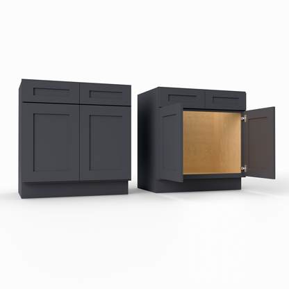 vs33 shaker vanity base cabinet black