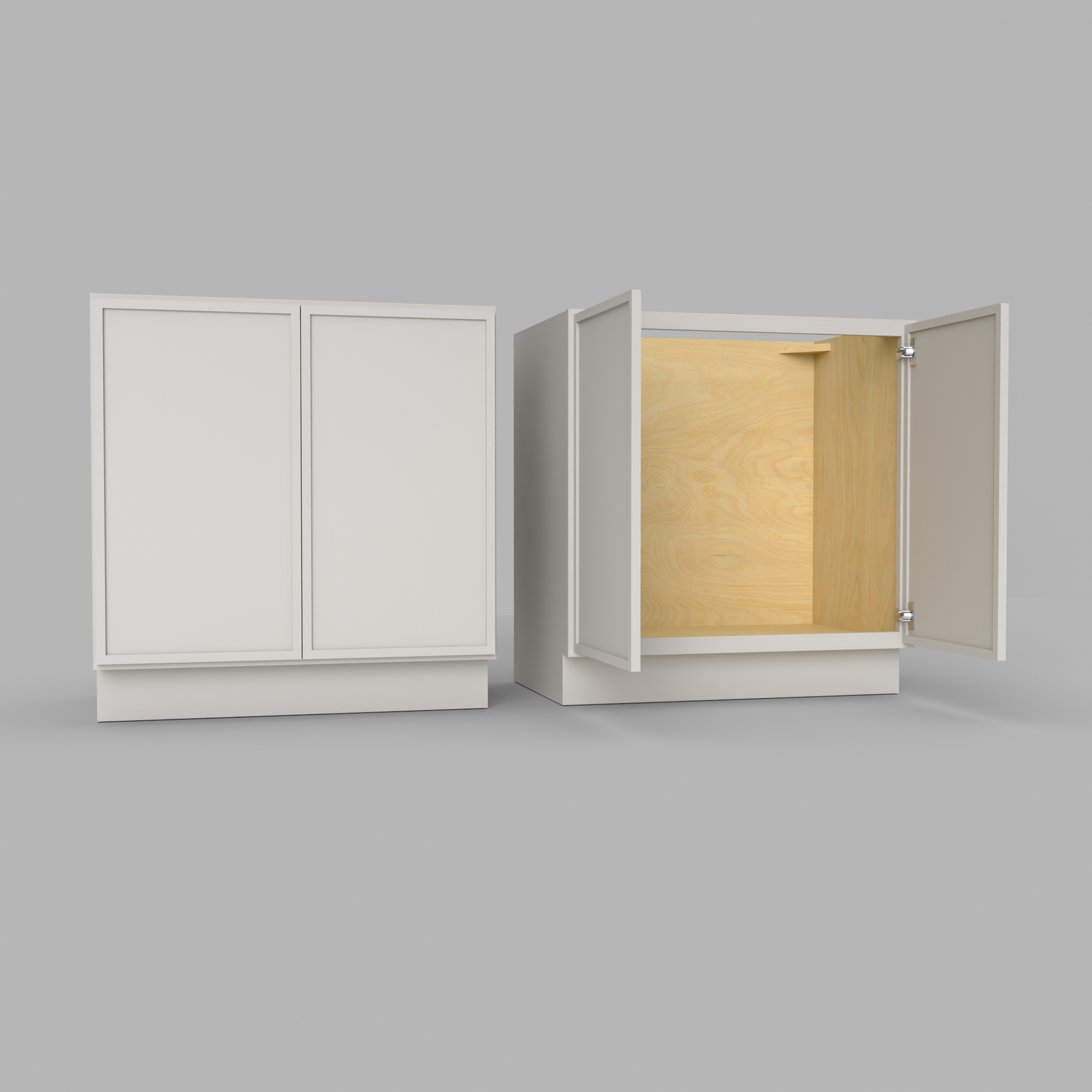 VS33FH_Slim_frame_shaker_tall_vanity_base_off_white_cream