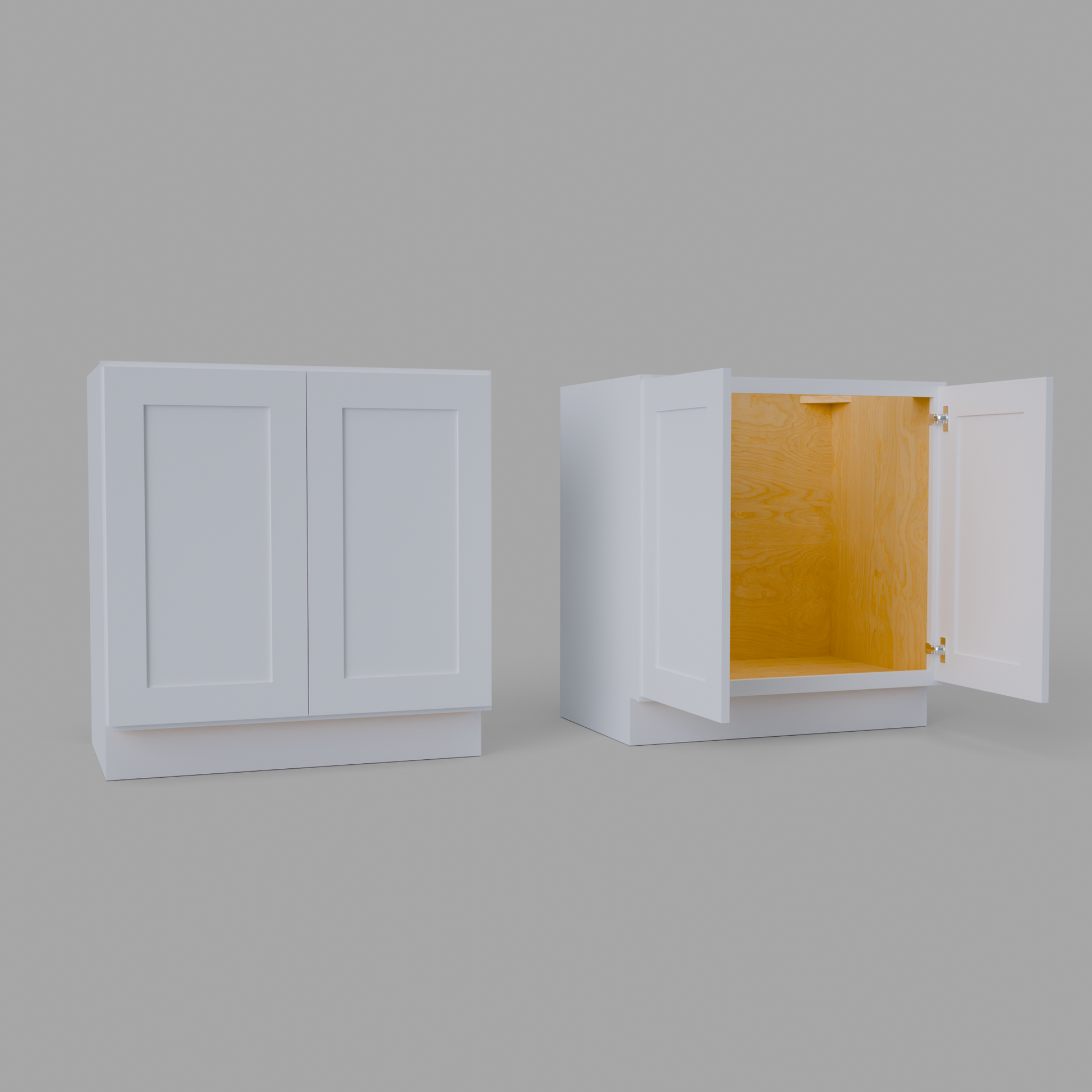 VS33FH shaker full height vanity cabinet white