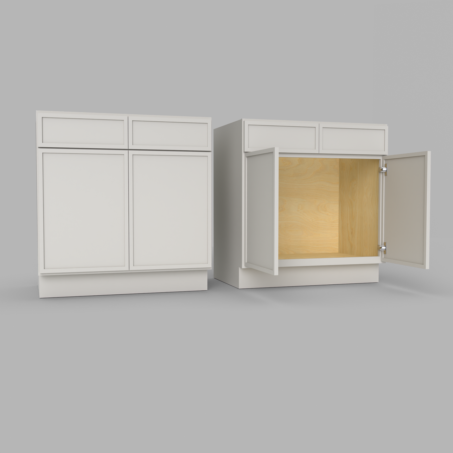 Slim Frame Shaker Vanity Sink Base Cabinet 34.5" H x 21" D