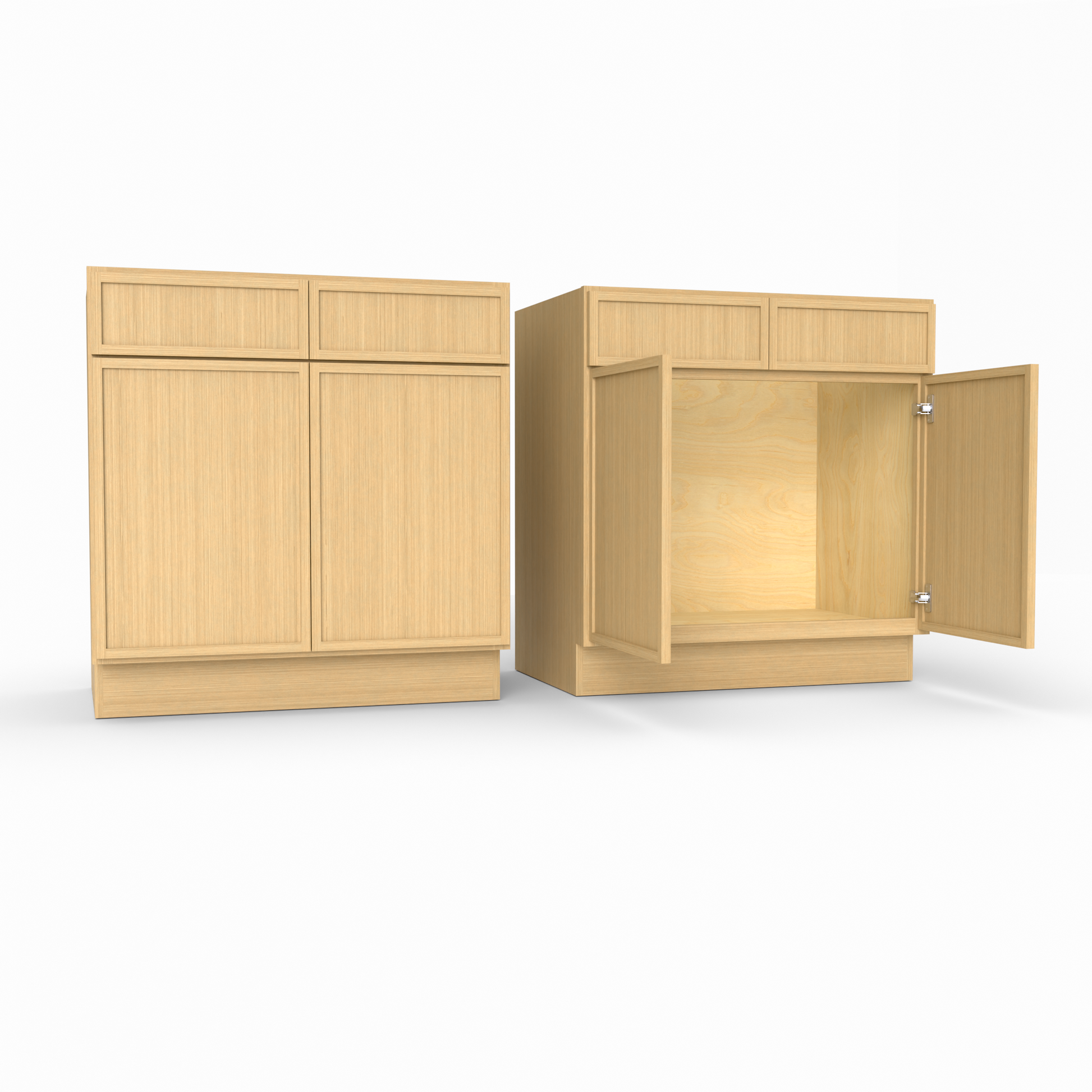 VS33 Slim frame shaker vanity cabinet rift white oak