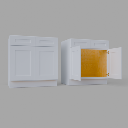 VS33 shaker vanity cabinet white