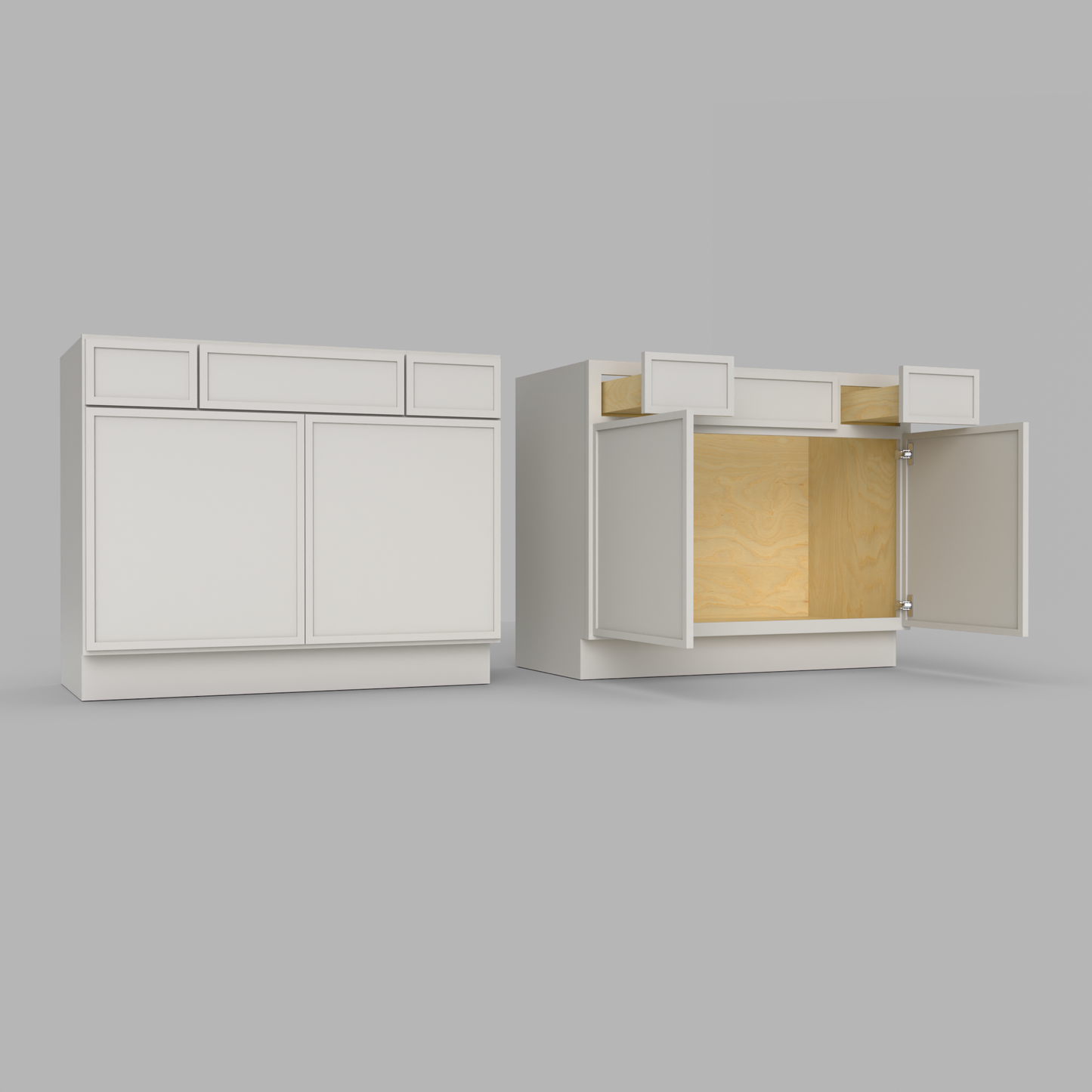 Slim Frame Shaker Vanity Sink with Drawers 34.5" H x 21" D