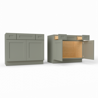 VSD42 shaker vanity base cabinet sage green