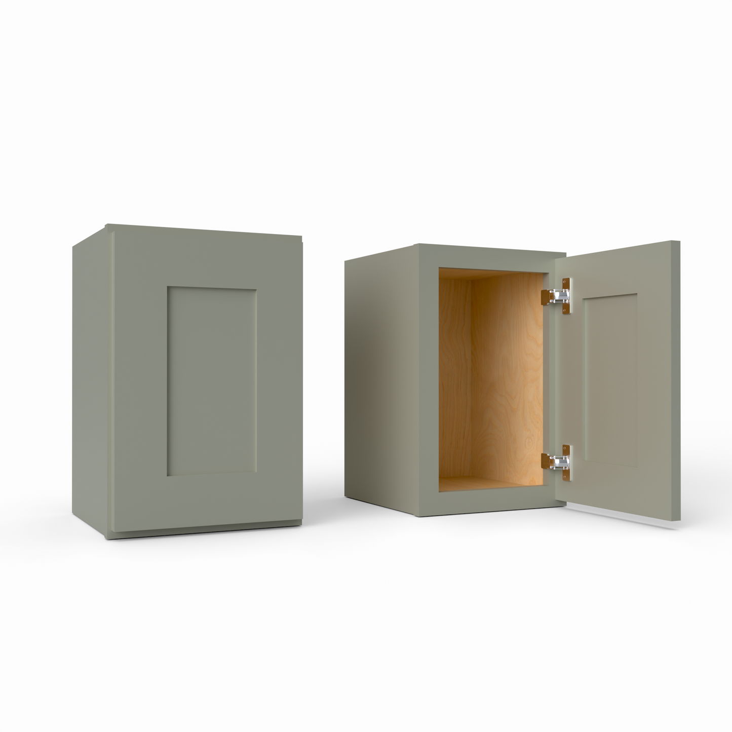W1218 Shaker Wall Cabinet Sage Green