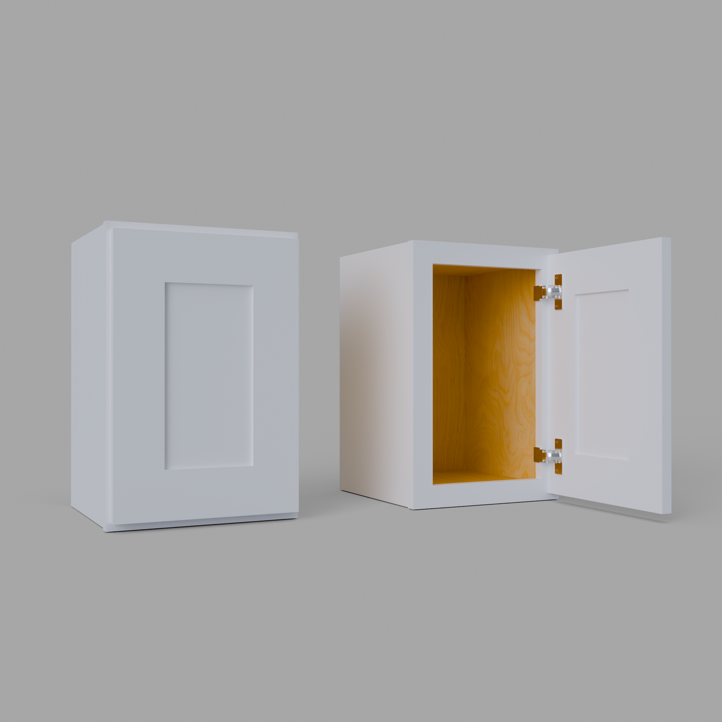 W1218 shaker wall cabinet white