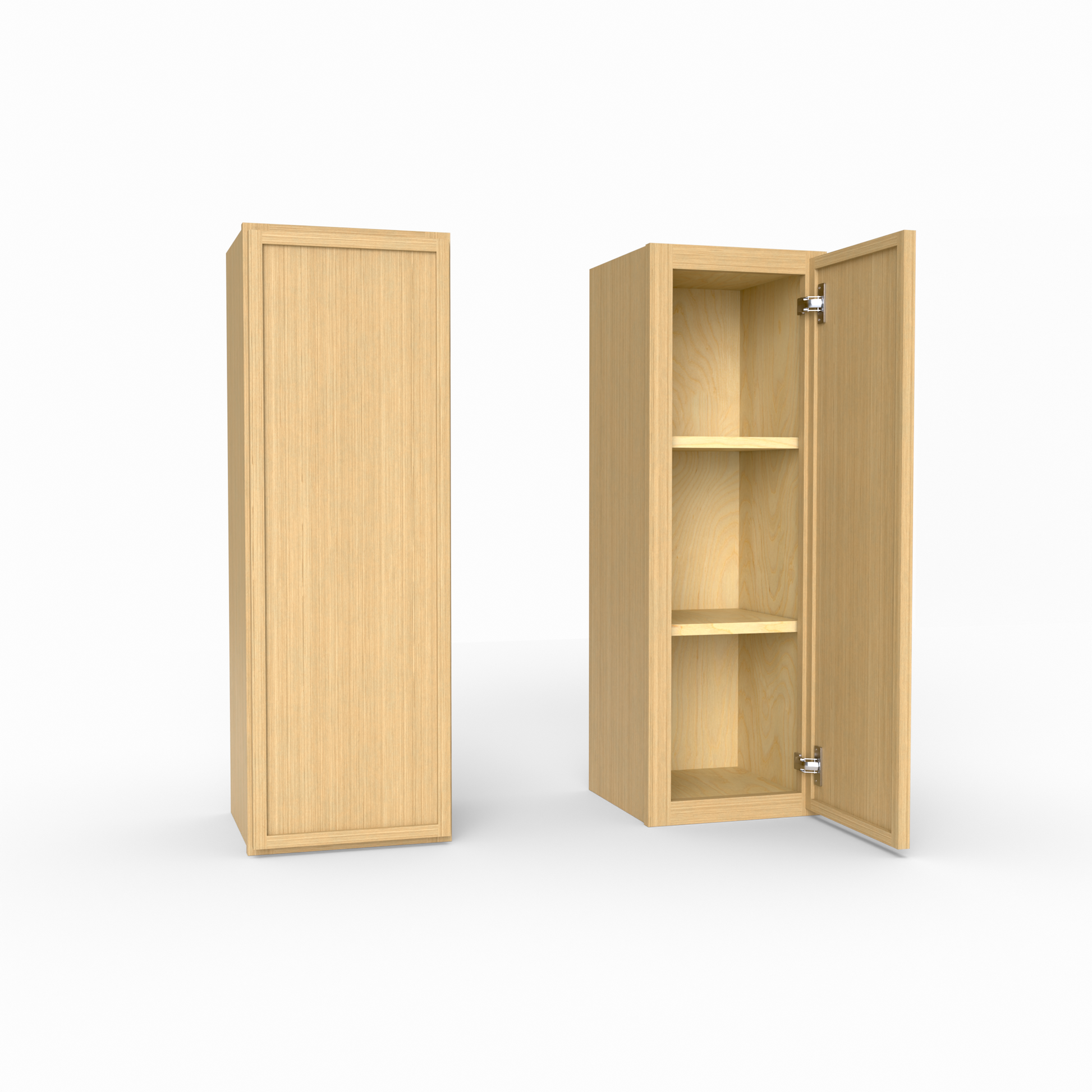 W1236 slim frame shaker wall cabinet rift white oak
