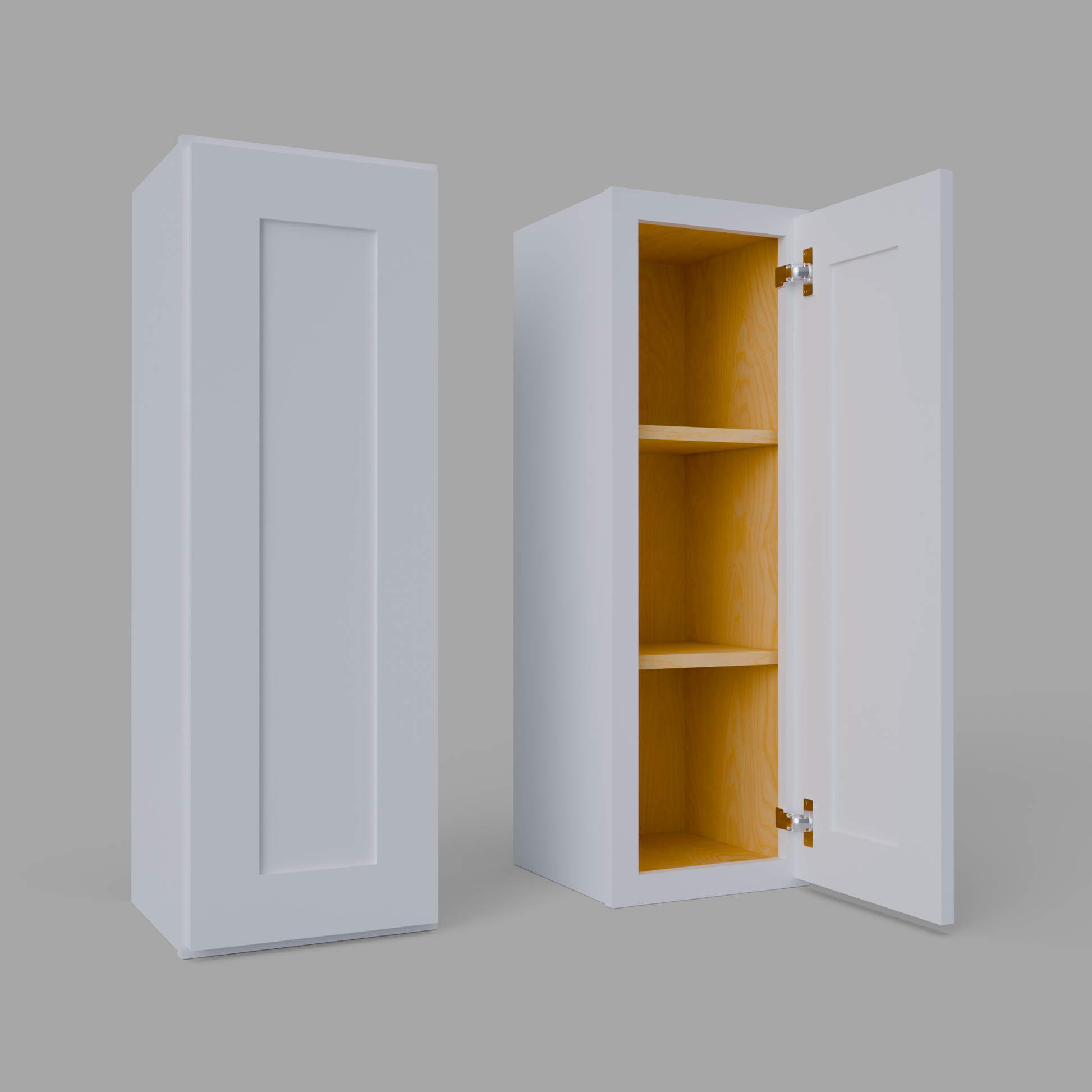 W1236 shaker wall cabinet white