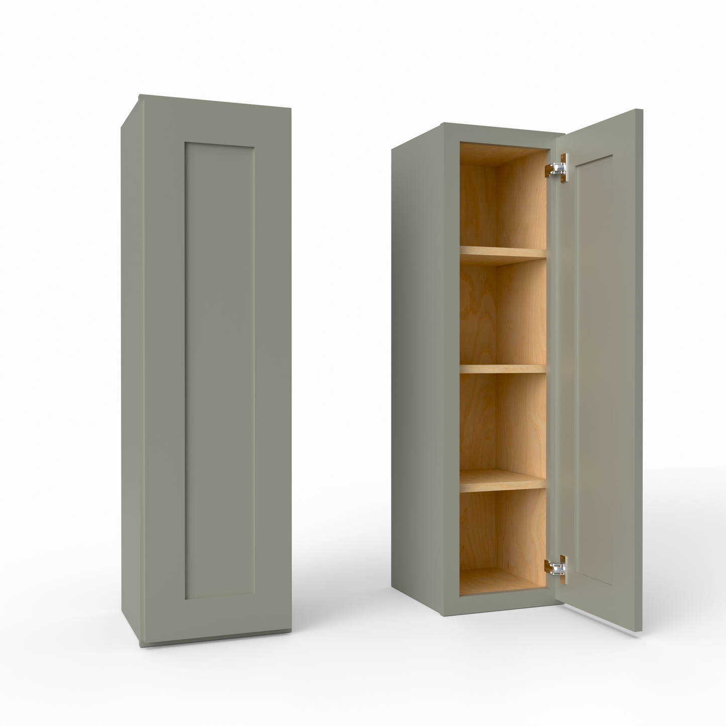 W1242 Shaker Wall Cabinet Sage Green