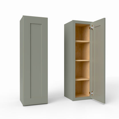 W1242 Shaker Wall Cabinet Sage Green