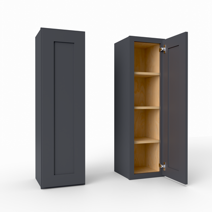 W1242 Shaker Wall Cabinet midnight black