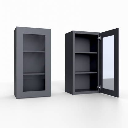 Shaker 30” H x 12” D Glass Door Wall Cabinet