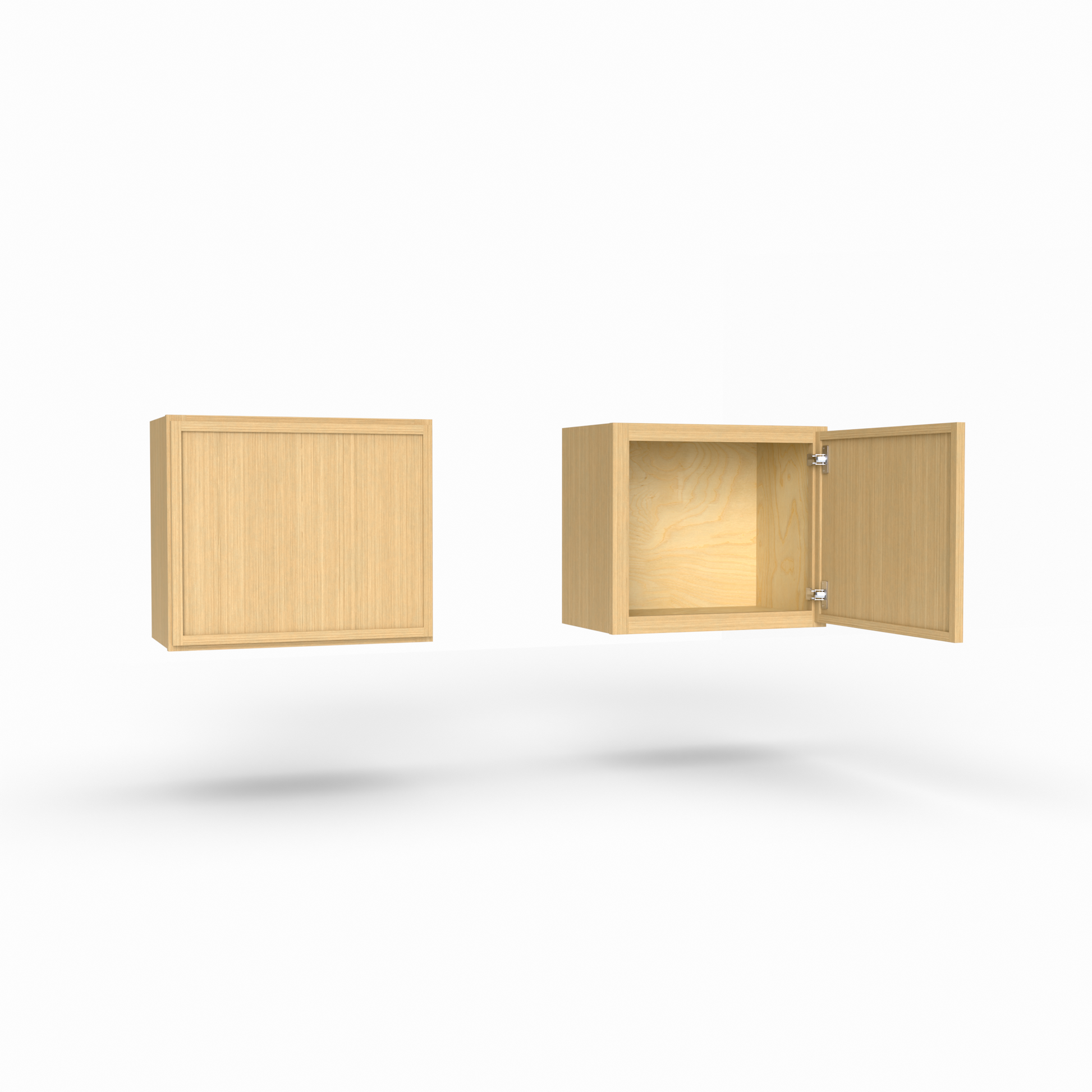 W2118 slim frame shaker wall cabinet rift white oak
