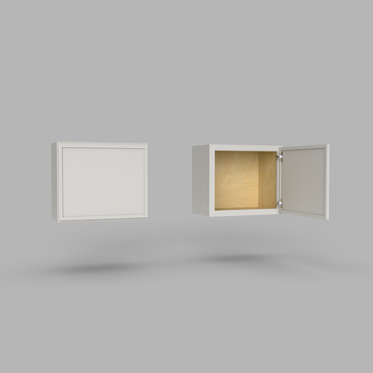 Slim Frame Shaker 18” H x 24” D Bridge / Over Fridge Wall Cabinet