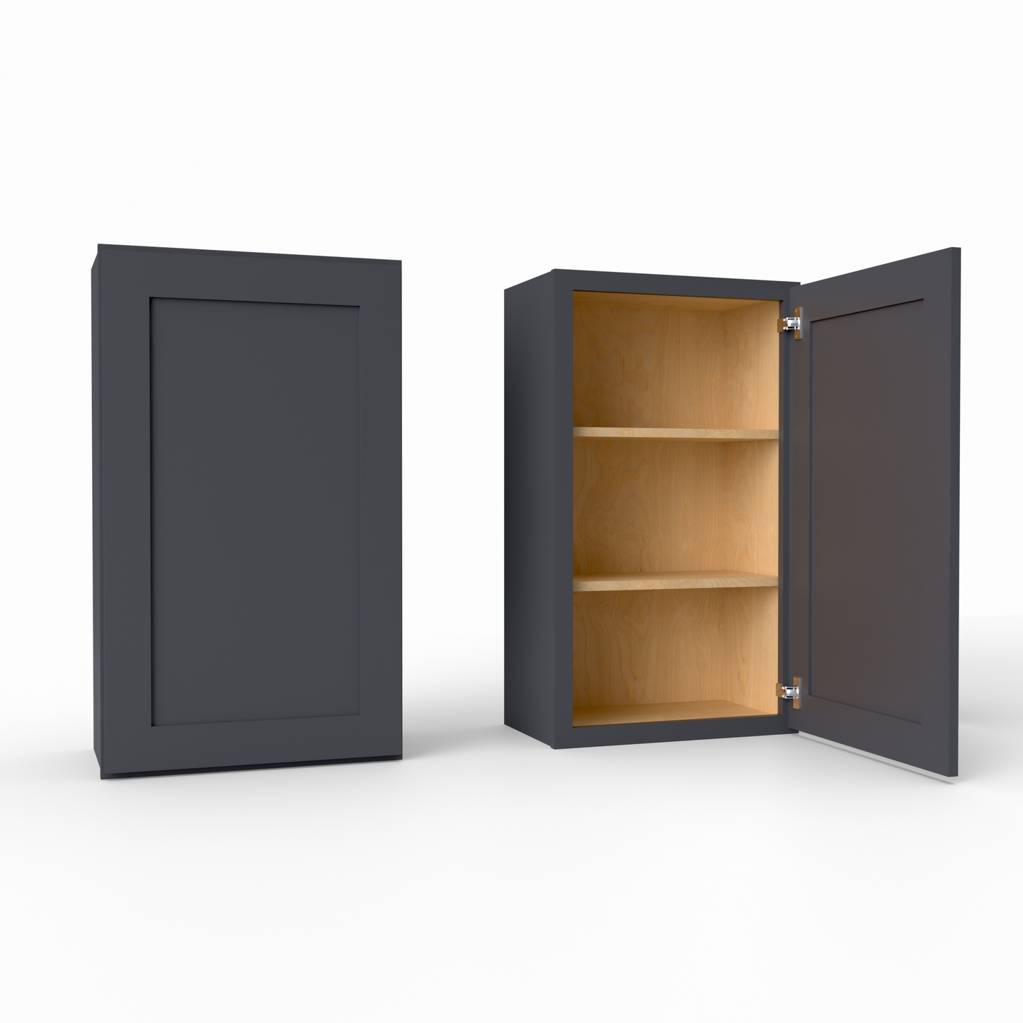 W2136 Shaker Wall Cabinet Midnight Black
