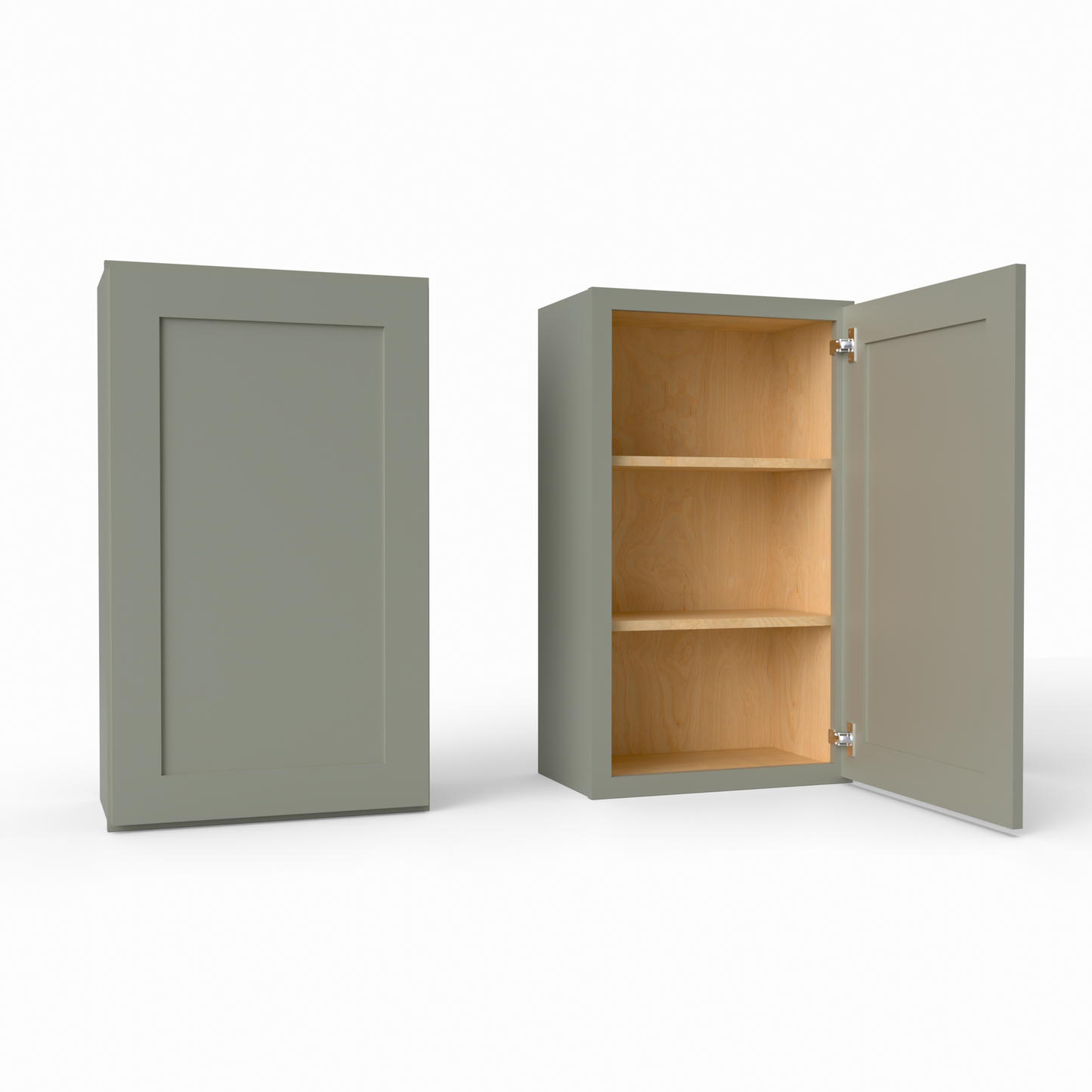 W2136 Shaker Wall Cabinet Sage Green
